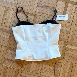 Reformation Black and White Camisole Top